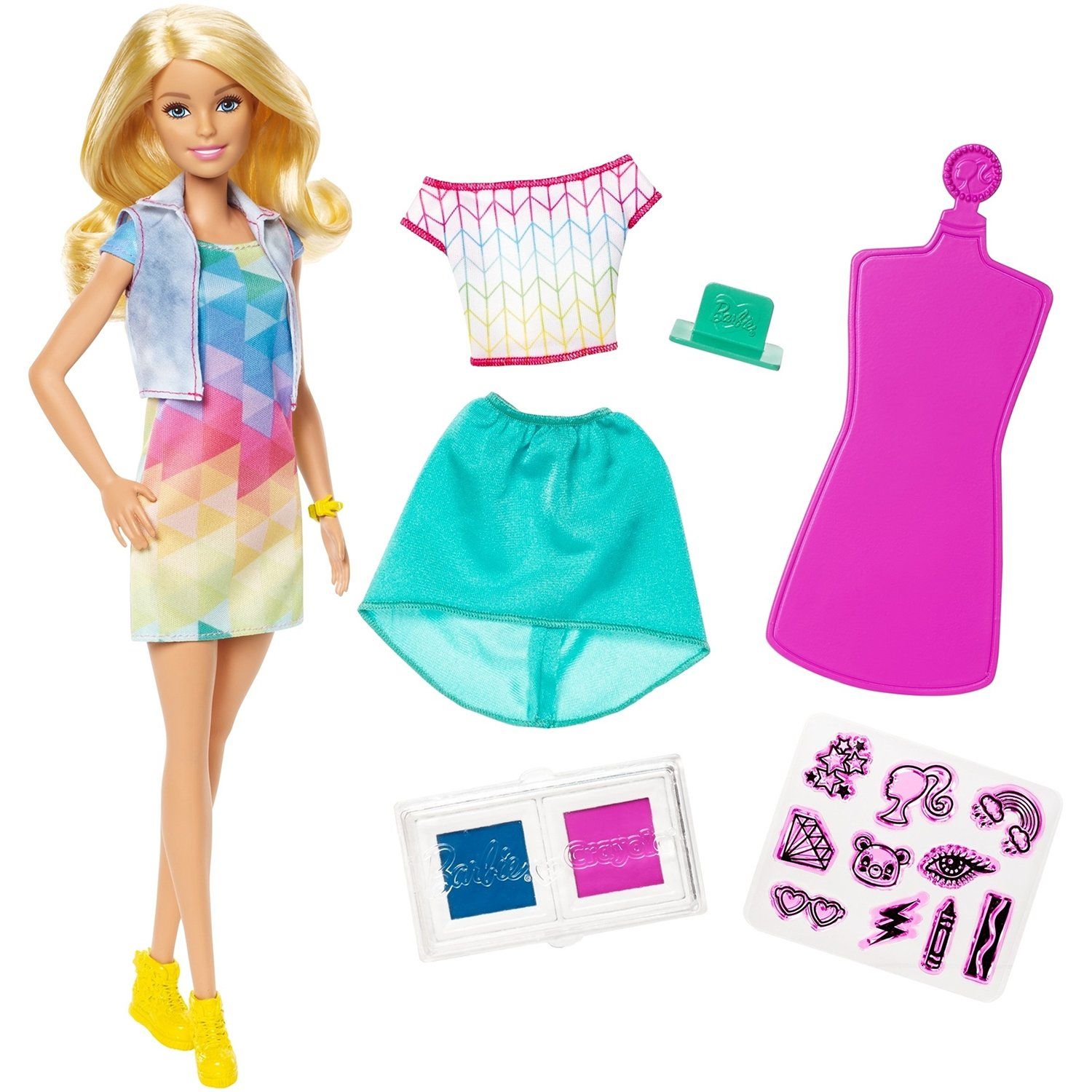 Игрушка барби купить. Кукла Barbie "Crayola модные Наряды". Кукла Барби Крайола цветной сюрприз. Кукла Маттель Барби. Куклы Барби Маттел Барби одежда.