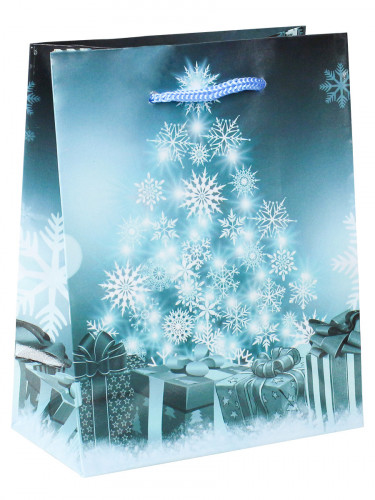 Optima Пакет подарочный 18x23x8 см  (М) Новогоднее волшебство,128г  ПКП6107
